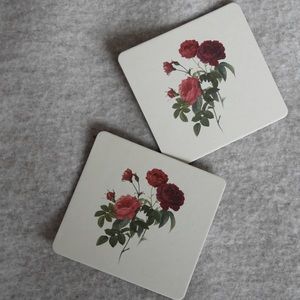 floral coasters - set of 2 - free